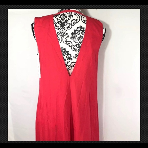 🆕Adelyn Rae Dress V Neck Hi Low Hem Plunging Back - Picture 8 of 8